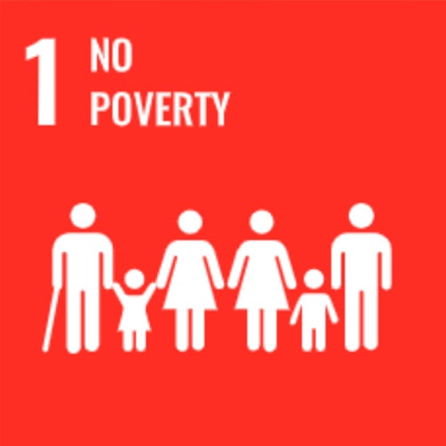 SDG 1 - No Poverty with family icon